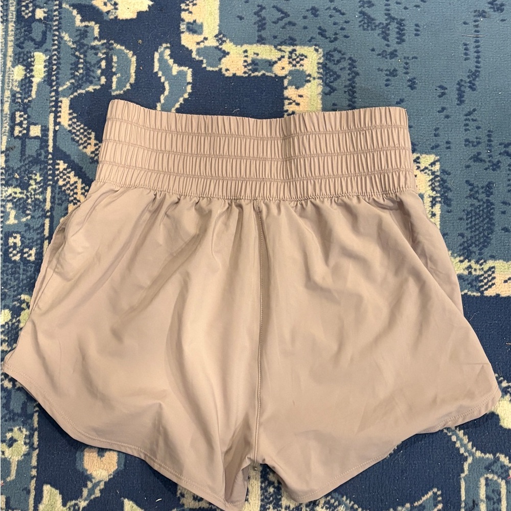 Nike Women's Athletic Shorts in Beige - Picture 2 of 4